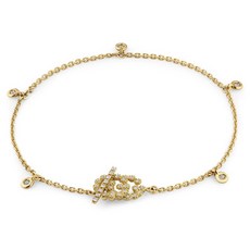 구찌 여성용 GG러닝 브레이슬릿 다이아몬드 18K 팔찌 YBA481671001