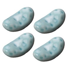 馬鈴薯陶瓷筷架, 4個, 藍色