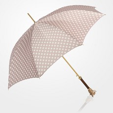 PASOTTI 女性奢華圓點棕色吉娃娃自動傘 WX953K70PA