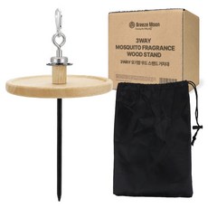 Breeze Moon 3WAY 露營蚊香立架 + 收納袋套組, 1套, 1層, 木質(立架)