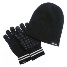 BLACK YAK WORK WEAR Works One 針織手套 + 帽子套組, 1套, 黑色