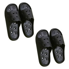 DAYSOY 貓爪防滑多功能浴室拖鞋, 2個, 04 黑色