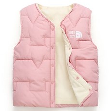 童款多功能鈕扣鋪棉背心