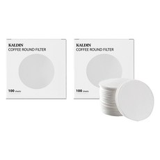 KALDIN 摩卡壺 手柄濾網濾紙 冰滴咖啡器具 圓形濾紙 白色 82mm, 100入, 2個