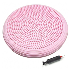 Khohimo 居家核心運動伸展空氣平衡墊 4W322 + 打氣筒套組, 1套, 粉紅色