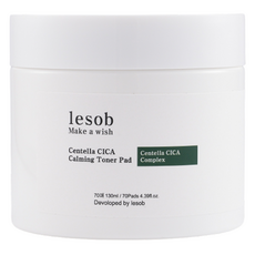 lesob 88% 맞춤형 각질 보습 진정 토너 패드 시카 130ml, 70매입, 1개