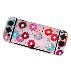 데이소이 패턴 닌텐도 스위치 OLED 하드 케이스, 06 도너츠, 1개