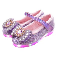 FootFoot 女童用 DreamPics LED 毛毛鞋