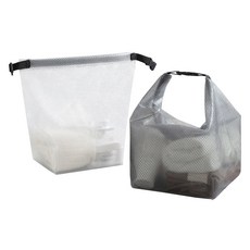 MONACO OLIVE 混合網眼袋 2件組, 白色, 灰色