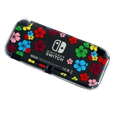 데이소이 패턴 닌텐도 스위치 라이트 하드 케이스, 02 레인보우플라워, 1개
