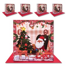 Youngwon 聖誕節雷射立體卡片 A25-11, 5個, 混合顏色