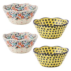 PAWIE Jallipie 麵碗2款 x 2入組, 1套, 黃色花朵