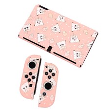 daysoy 可愛 Nintendo Switch OLED 保護殼, 單一商品, 05 草莓獨角獸 粉紅色, 1個