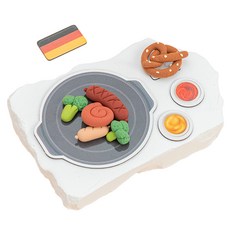 minhwashop 黏土世界美食磁鐵製作 德國 S240039F + 黏土10g x 5種套組 UDOCL0010, 10套, 混合顏色