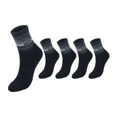 NEPA 女性健行緩震登山中筒襪5雙組 NPCHKMDS, 1套, 黑色(NPCHKMDS-BK5)