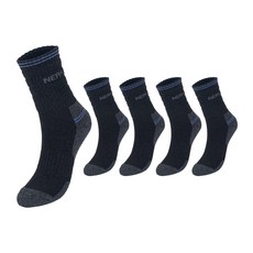 NEPA 女款冒險緩震登山中筒襪5雙組 NPCABMDS, 1套, 黑色(NPCABMDS-BK5)