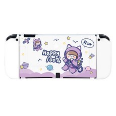 데이소이 큐트 닌텐도 스위치 OLED 케이스, 09 해피스페이스 화이트, 1개