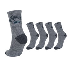 NEPA 男用動態緩震登山中筒襪 5雙組 NPCDYMDL-GR5, 1套, 灰色
