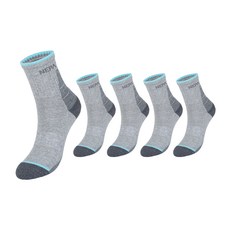 NEPA 女款機能氣墊登山中筒襪5雙組 NPCPFMDS, 1套, 淺灰色(NPCPFMDS-L/GR5)