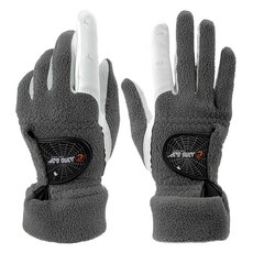 JAMA GOLF 男士用合成皮新款刷毛高爾夫手套 雙手用, 1套, 灰色