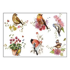 소니오 플라워 버드 인테리어 스티커, 12 데일리