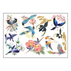 소니오 플라워 버드 인테리어 스티커, 08 오리엔탈