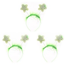 Party09 彈簧星星髮箍, 綠色, 3個