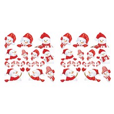 소니오 스마일 크리스마스 인테리어 스티커 2p, 02 레드스노우