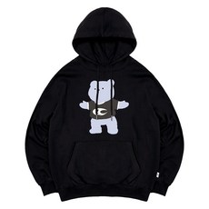 Escapefrom 小熊印花連帽T恤