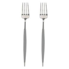 보겐 몽블랑 큐티 커트러리 디저트포크, 그레이, 2개