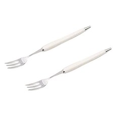 Bogen Montblanc 可愛餐具茶叉, 白色, 2個