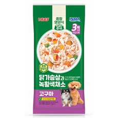 이나바 강아지 닭가슴살과 녹황색채소 파우치 QDR-141, 혼합맛(닭가슴살/채소/고구마), 180g, 1개