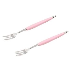 Bogen Montblanc 可愛餐具茶叉, 粉紅色, 2個