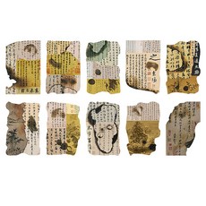 LAVENTIA 書法文字韓紙 10款 x 6張組合 類型1, 1套, 混合顏色