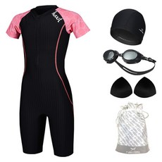 haxst 女性連身短袖室內泳衣5件組 SIHTA-J09