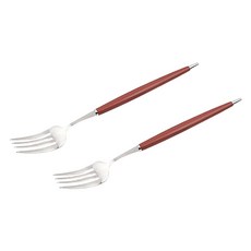 Bogen 蒙布朗可愛餐具晚餐叉, 紅色, 2個