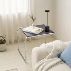 가구의정석 스틸 협탁 테이블 S, 네이비, 1개