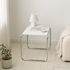 가구의정석 스틸 협탁 테이블 S, 화이트, 1개