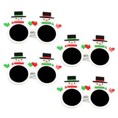 聖誕雪人造型圓框墨鏡, 4個, 混色