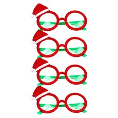 Stupid 閃亮聖誕帽眼鏡, 混合顏色, 4個