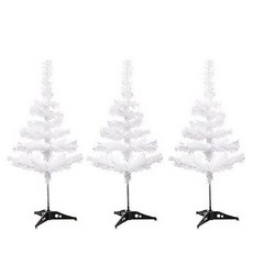 迷你樹 一般型 3入, 白色