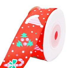 스투피드 크리스마스 리본 포장끈, 레드오브제, 1개, 9m