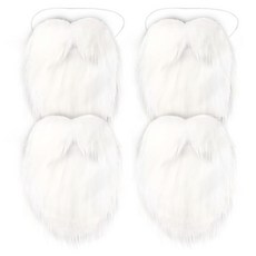 裝扮用聖誕老人的鬍子, 4個, 白色