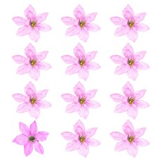 聖誕樹裝飾聖誕紅花, 紫色, 12個