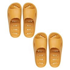 Maket Gamseong 排水浴室拖鞋 2入, 黃色, 1個