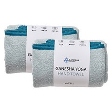 GANESHA YOGA PROPS The Yoga擦手巾, 2個, 淡藍色