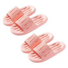 마켓감성 라인 물빠짐 욕실화 2p, 핑크, 1개