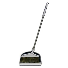 World Clean 豬鬃立式掃帚畚箕, 1套, 灰色