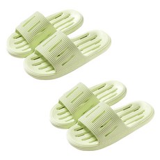마켓감성 라인 물빠짐 욕실화 2p, 그린, 1개