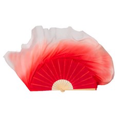 MARKETPIA 紅色漸層傳統絲綢飄帶舞蹈扇 10cm, A款, 1個